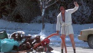 christmas-vacation-randy-quaide-hose-bathrobe-emptying-sewage